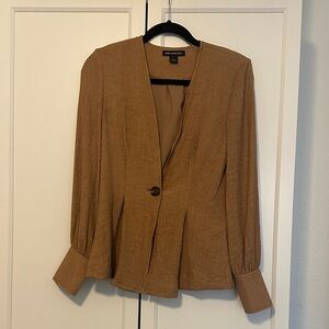 SOMETHING NAVY peplum blazer